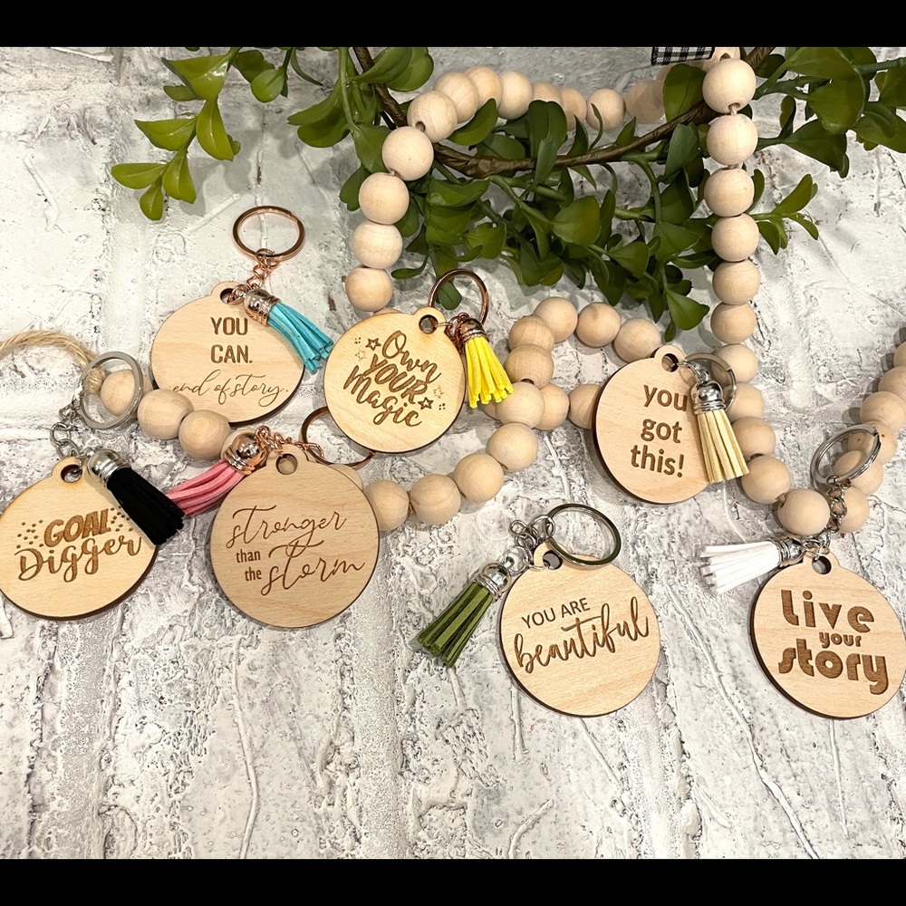 Positive uplifting motivational keychains gift